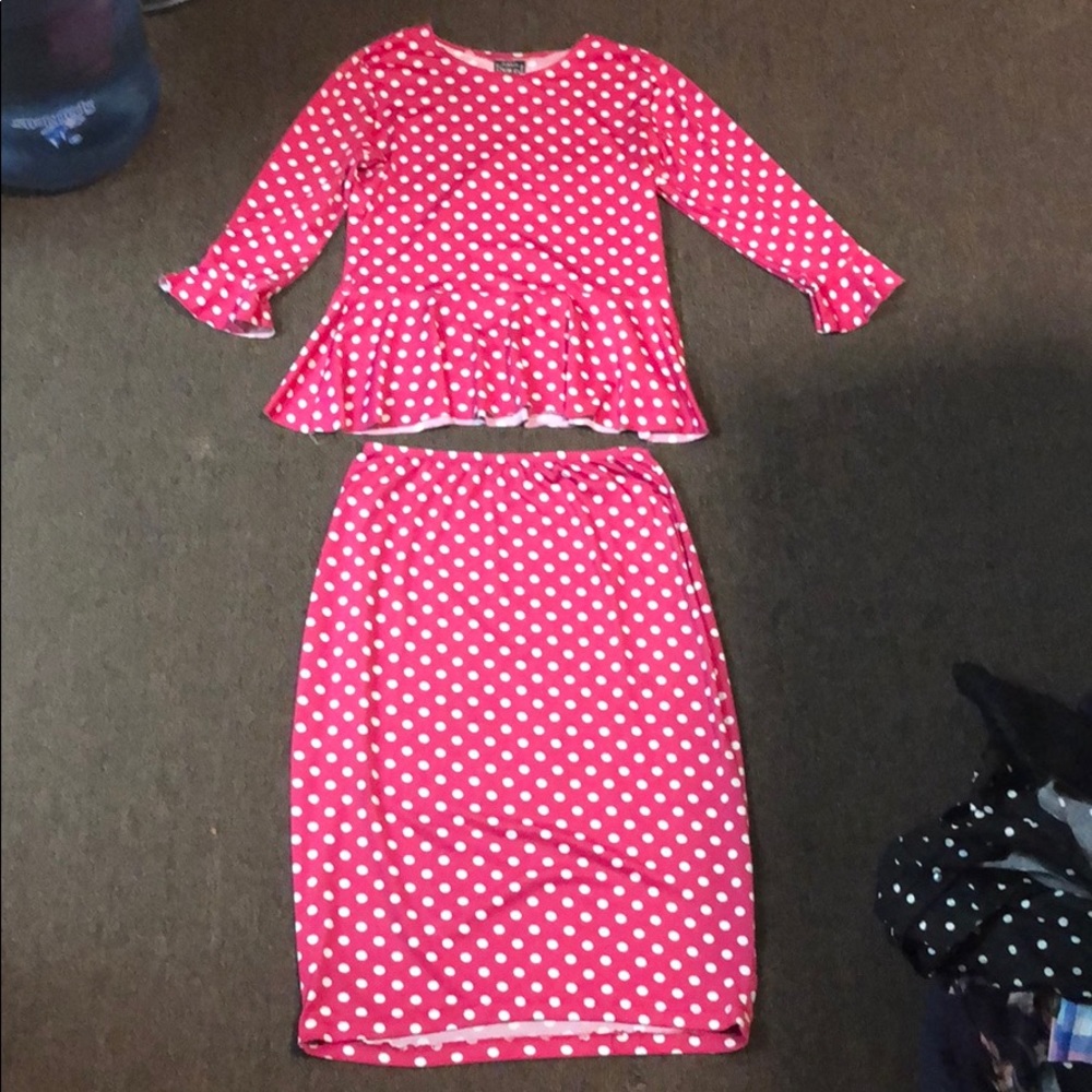 Polka Dot top and skirt